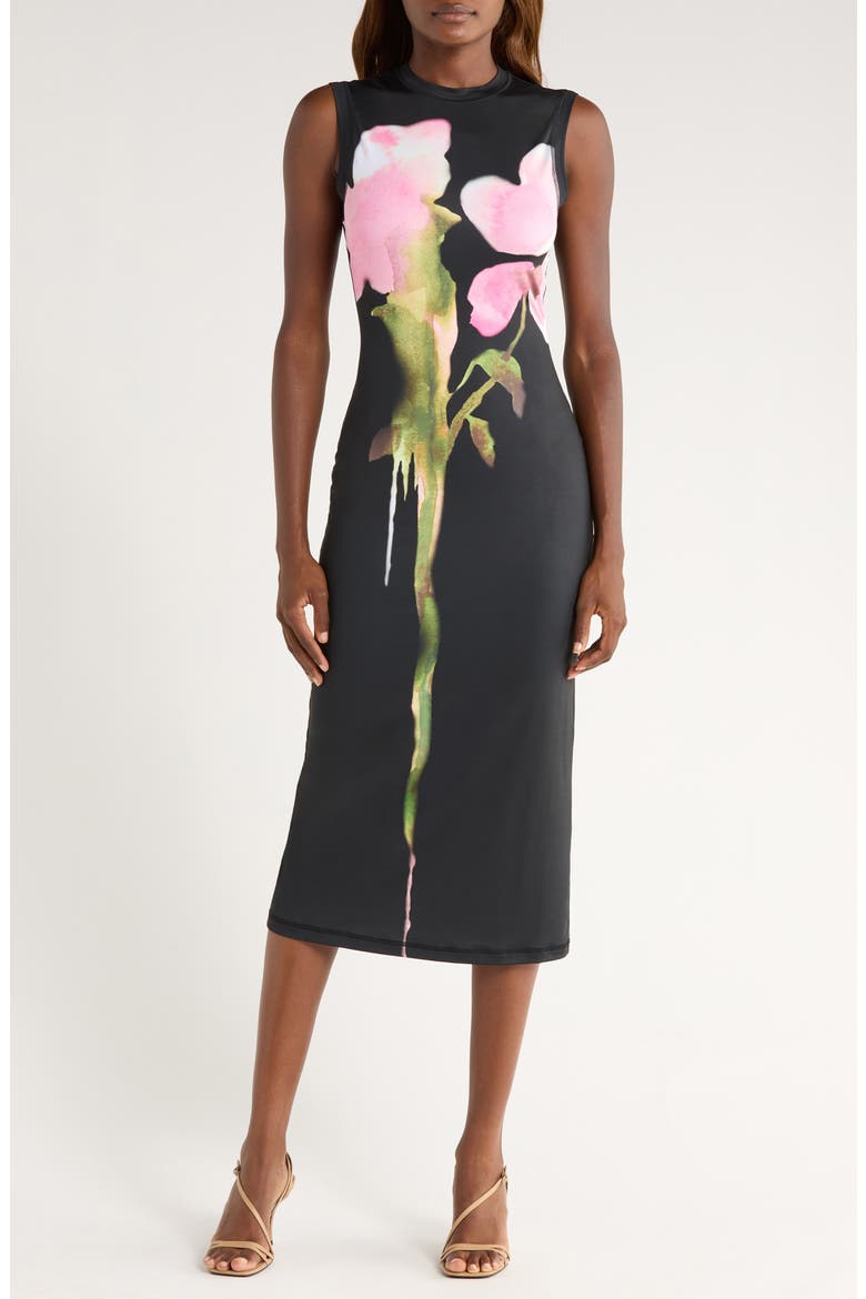 Floral Jersey Tank Dress, Main, color, MELTING FLOWERS
