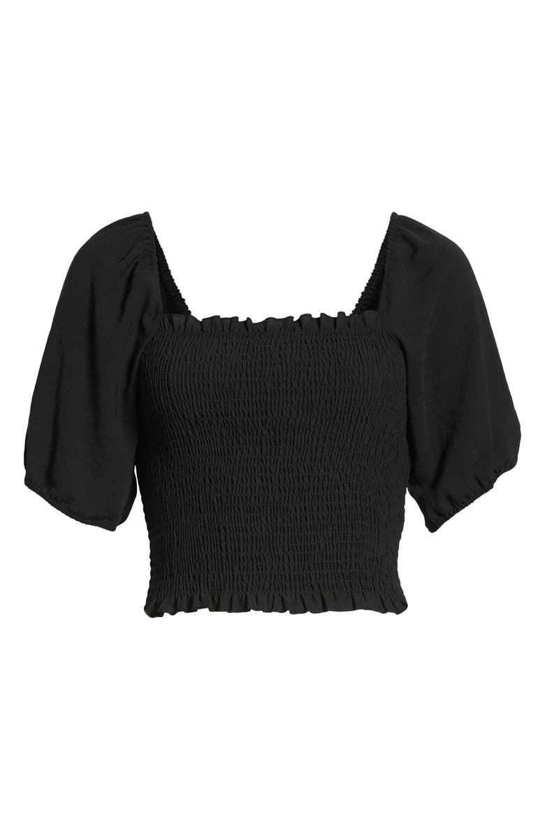 Leith Smocked Crop Top, Alternate, color,