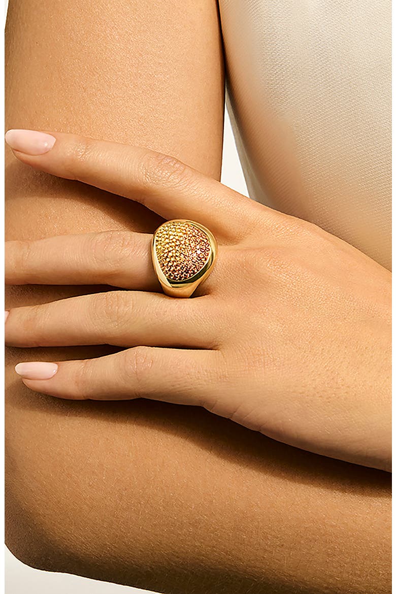 Artisan Series 18k Gold Sapphire Pebble Ring, Alternate, color, GOLD