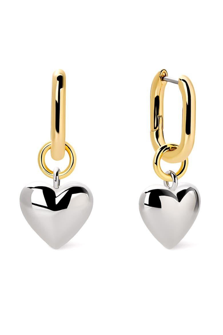 Heart Earrings - Wesley, Main, color, Gold