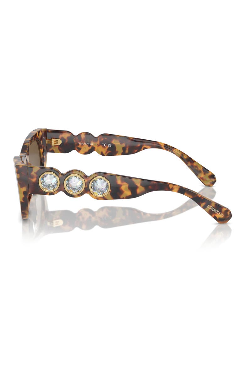 51mm Pillow Sunglasses, Alternate, color, HAVANA TRANSPARENT