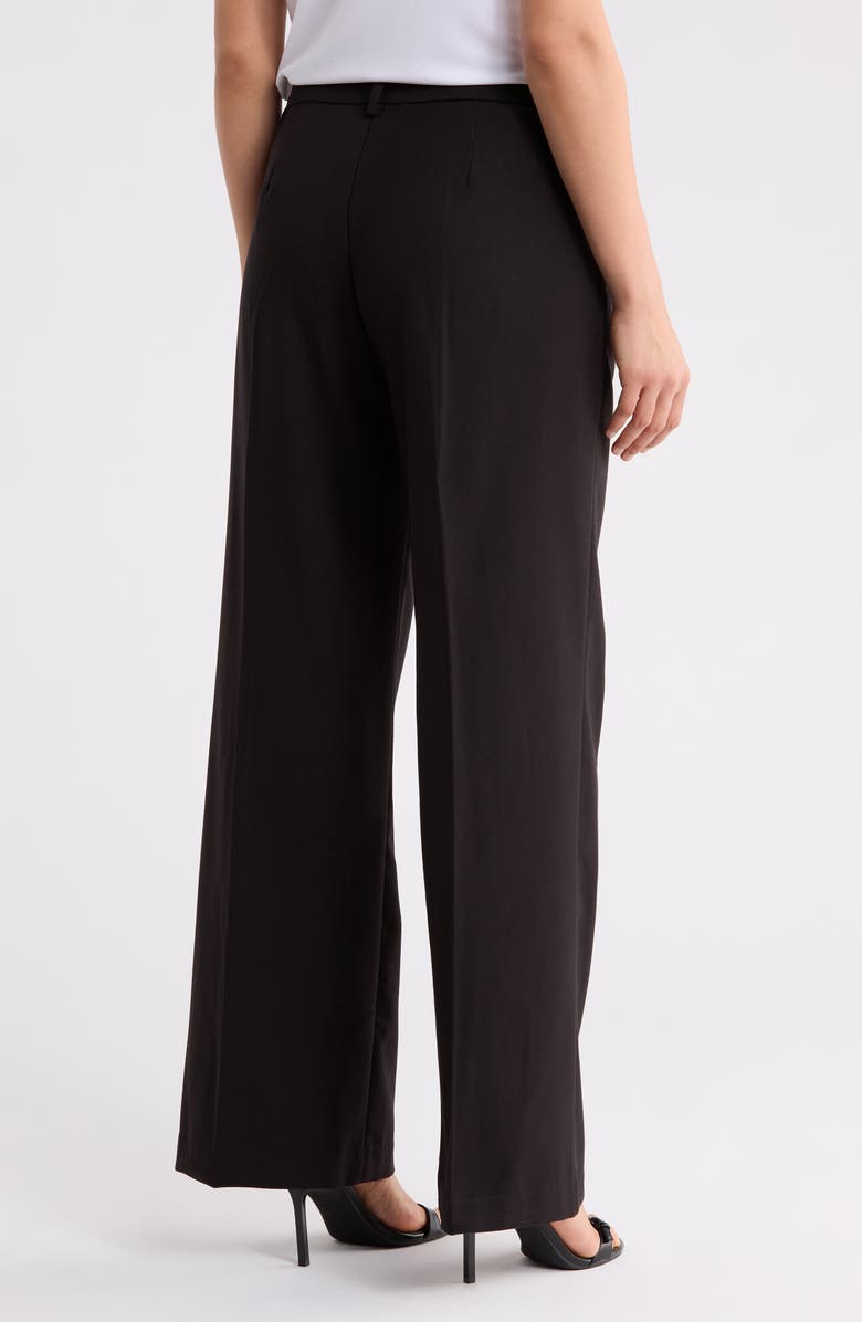 Ted Baker Tailored Wide Leg Pants, Alternate, color, Rich Black