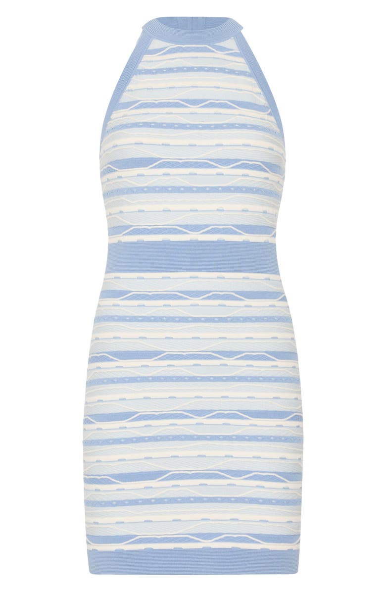 Milly Sadie Stripe Sleeveless Minidress, Alternate, color, Blue Multi