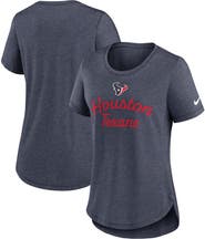 Nike Women's Nike Navy Houston Texans Script Tri-Blend T-Shirt