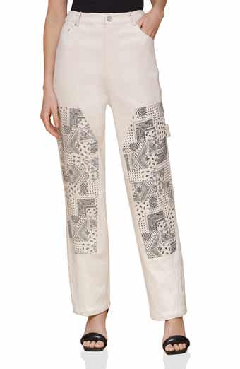 Avec Les Filles Mixed Media Carpenter Pants