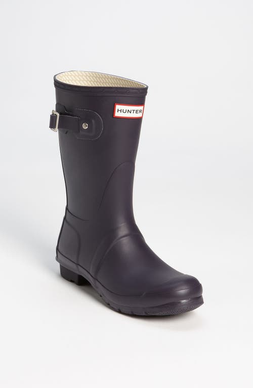 Hunter Original Short Waterproof Rain Boot In Purple