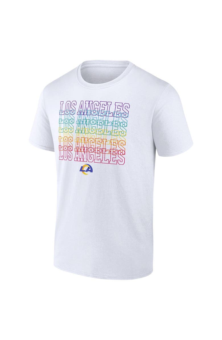 FANATICS Men's Fanatics Branded White Los Angeles Rams City Pride Team T-Shirt, Alternate, color, White