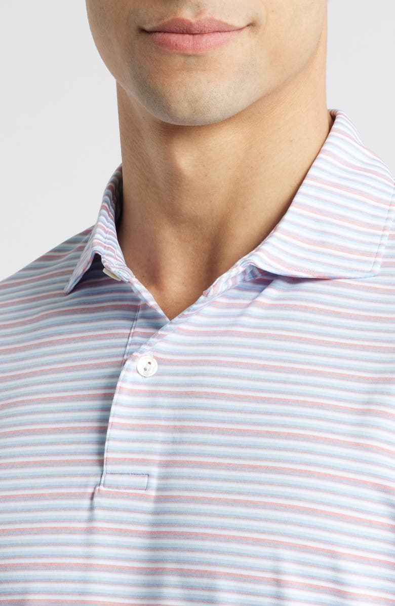 Peter Millar Crown Crafted Cadence Stripe Performance Polo, Alternate, color, Blue Frost