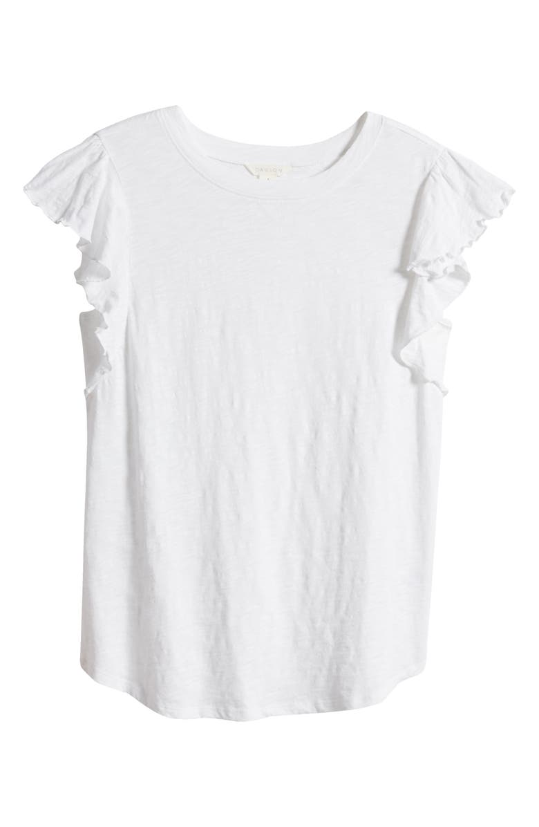 Caslon<sup>®</sup> Flutter Sleeve Slub Top, Alternate, color, 