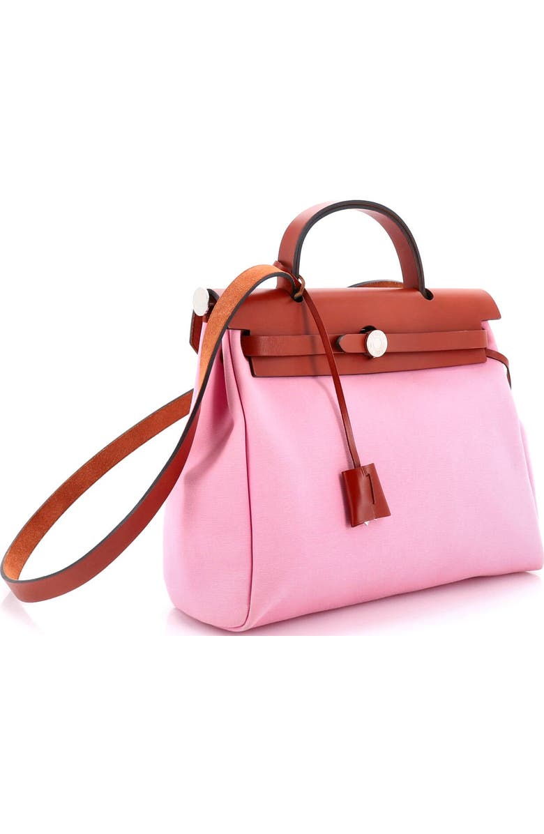 Pre-Owned Hermes Herbag Zip Leather and Toile 31, Alternate, color, Mauve Sylvestre