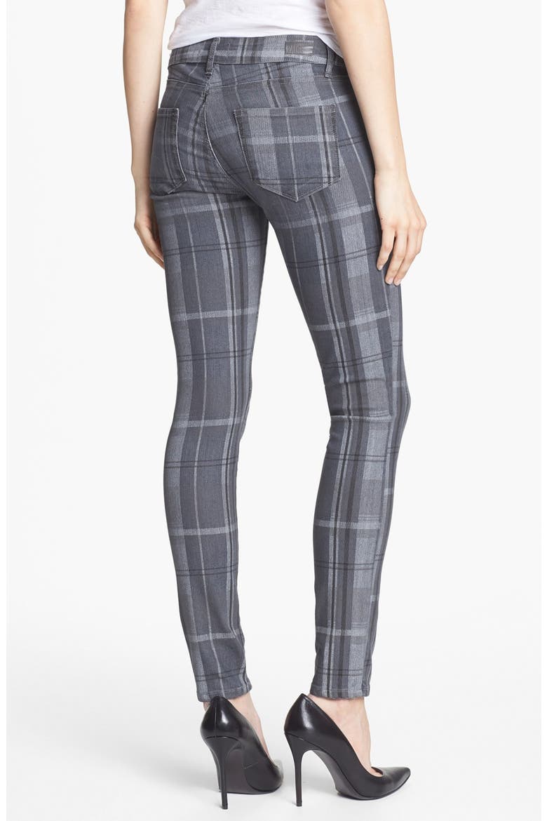 Denim 'Skyline' Plaid Ankle Jeans, Alternate, color, CLOUD COVER