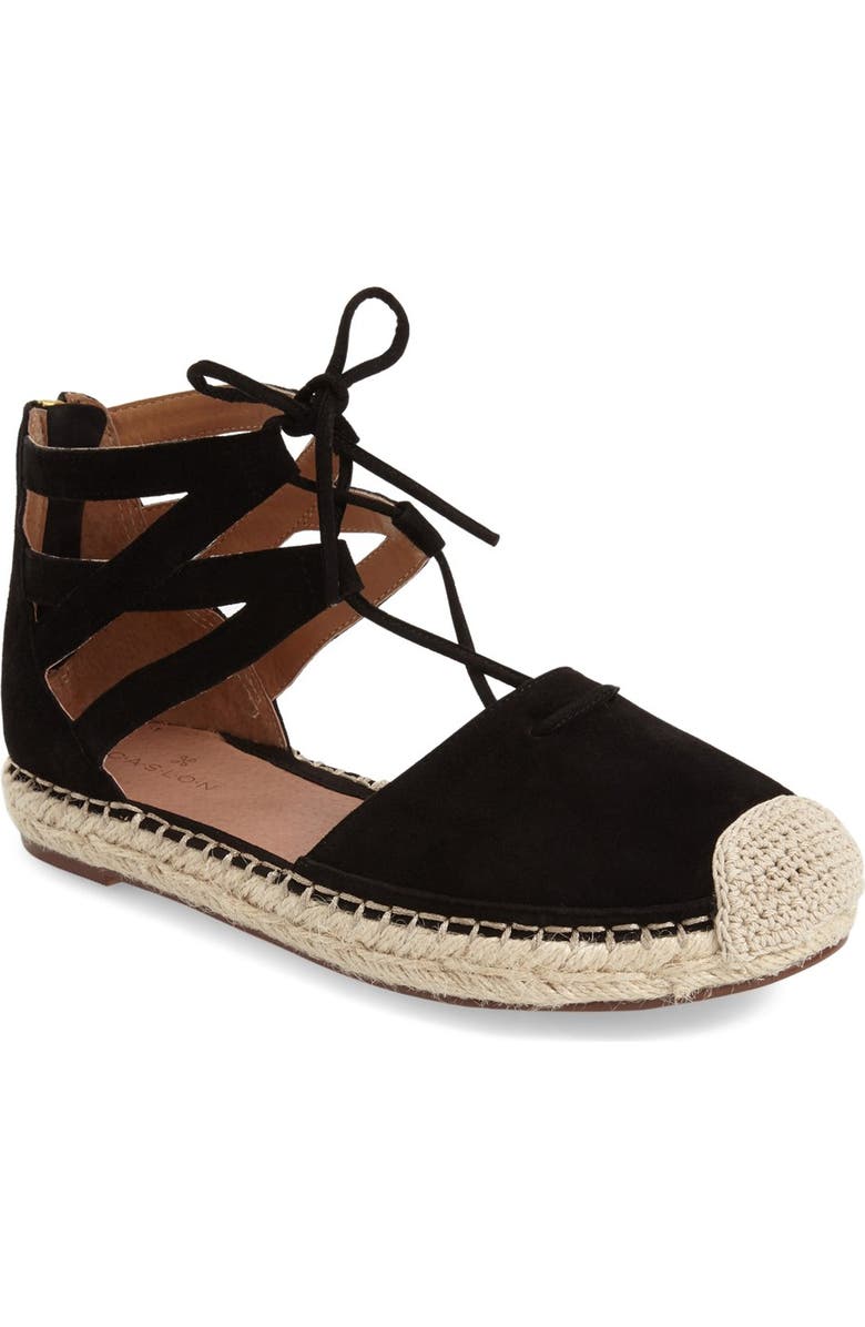 Caslon<sup>®</sup> Lace-Up Espadrille Flat, Main, color,