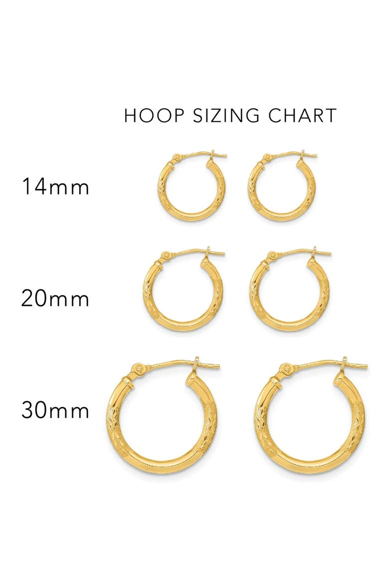 14K Gold Leaf Cut Hoop Earrings, Alternate, color, YELLOW GOLD