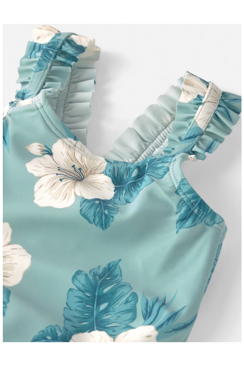 Floral One-Piece UPF 50+ Swimsuit, Alternate, color, HIBISCUS