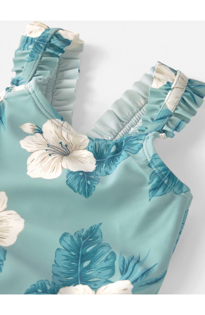 Little Planet Floral One-Piece UPF 50+ Swimsuit, Alternate, color, Hibiscus