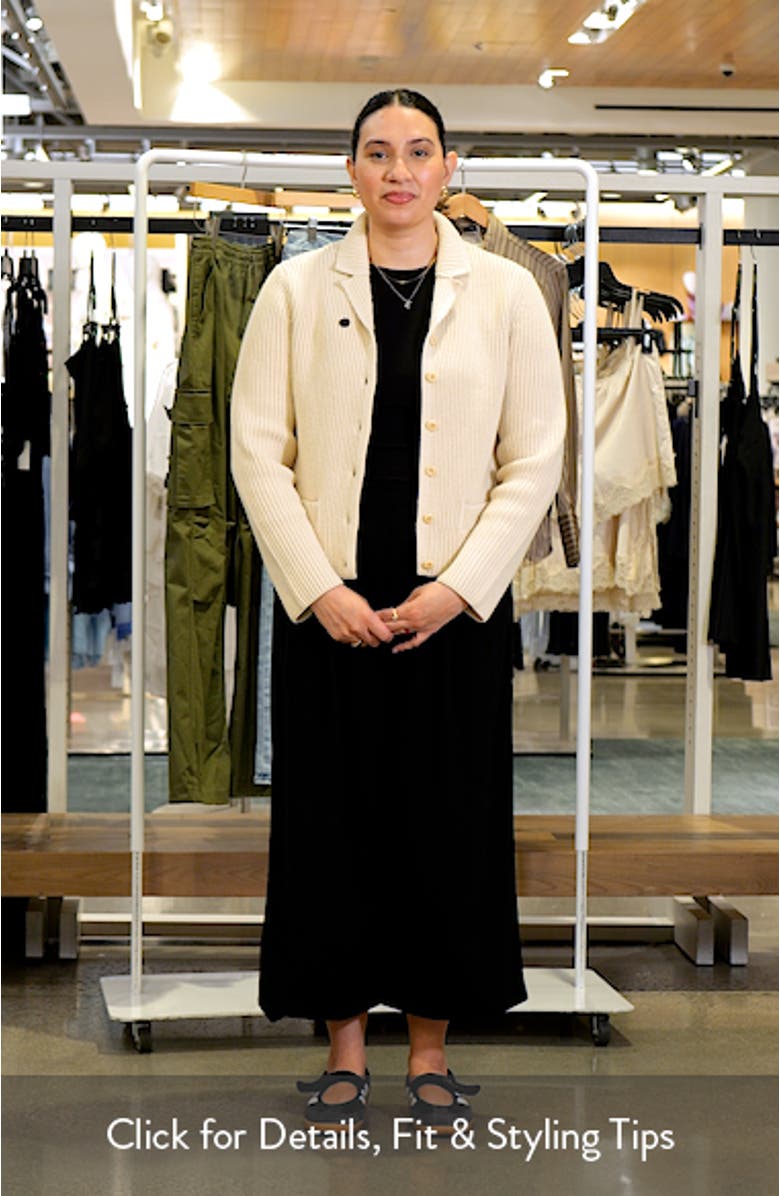 Pocket Cotton Blend Sweater Jacket, sales video thumbnail