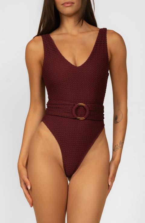 Kim Belted One-Piece Swimsuit