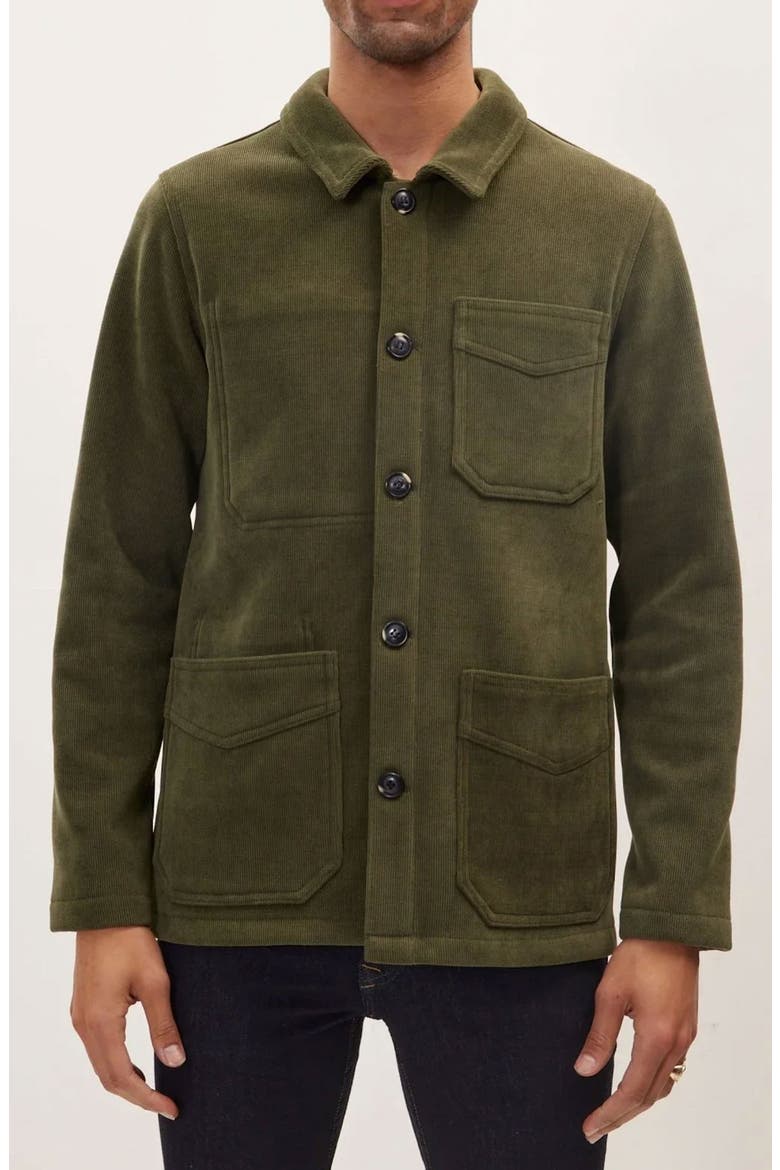 Relaxed Corduroy Utility Jacket, Main, color, LIGHT GREEN