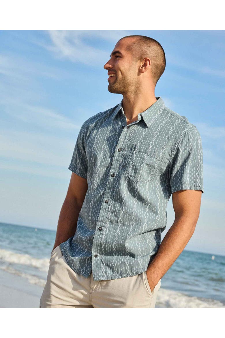 Treescape Short Sleeve Shirt, Alternate, color, Ink
