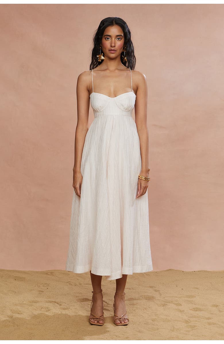 AMUR Jill Midi Dress, Main, color, Sea Salt