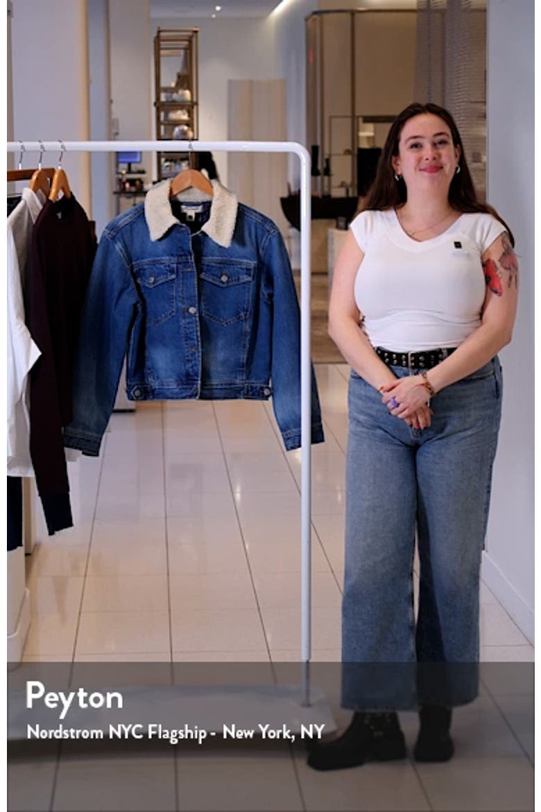 Fleece Collar Jean Jacket video