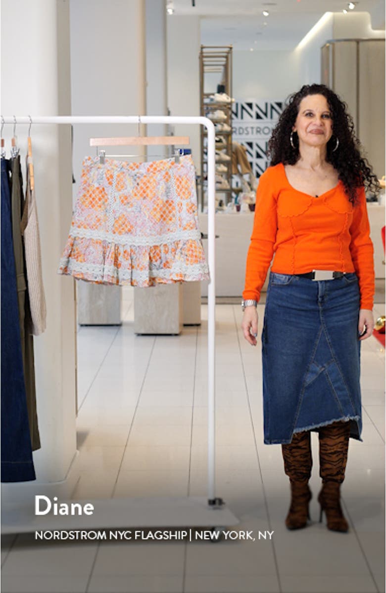 Courtney Floral Cotton Eyelet Miniskirt, sales video thumbnail