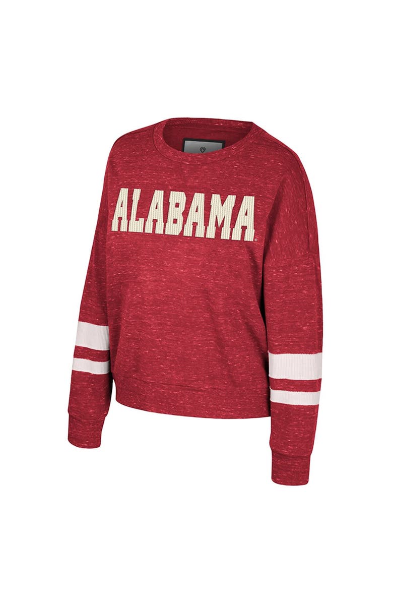 COLOSSEUM Women's Colosseum Crimson Alabama Crimson Tide Lost City Speckle Pullover Sweatshirt, Alternate, color, Crimson