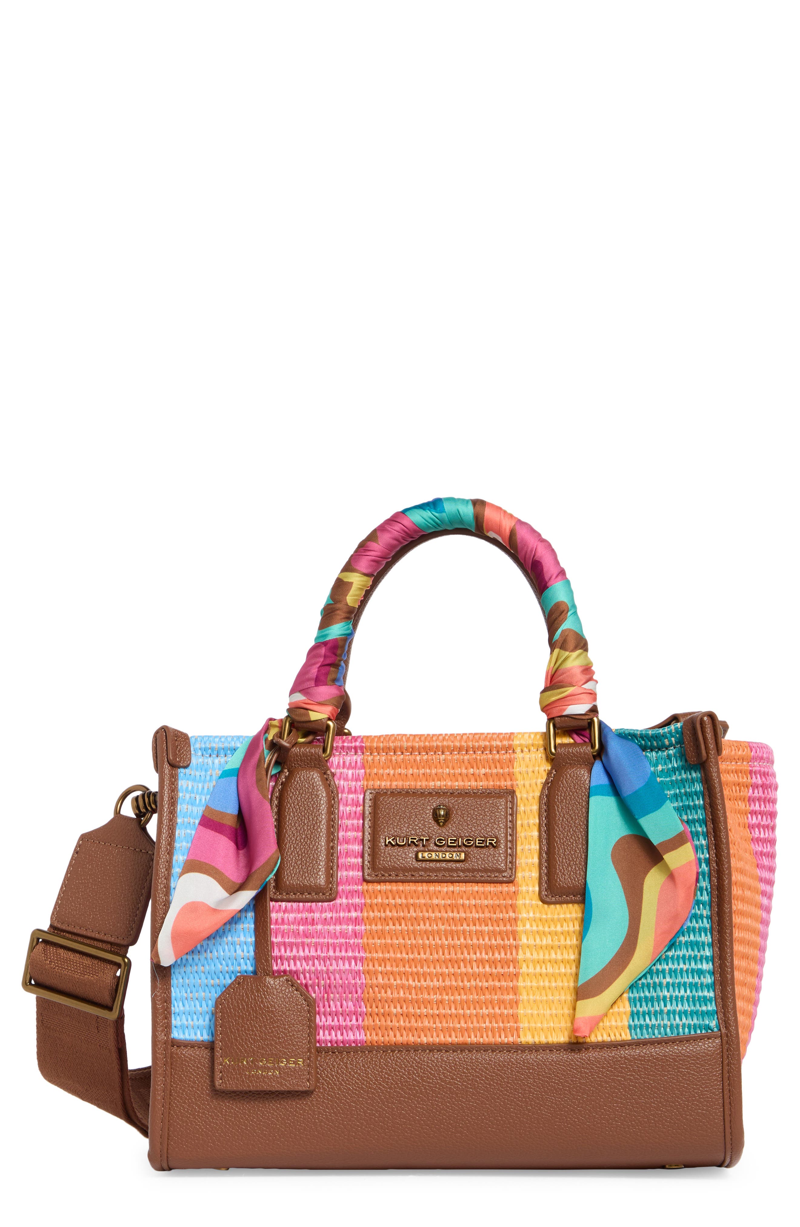 Kurt Geiger London Small Chiswick Raffia Tote