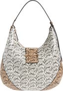 Jimmy Choo Medium Bar Snakeskin Embossed Leather Hobo Bag