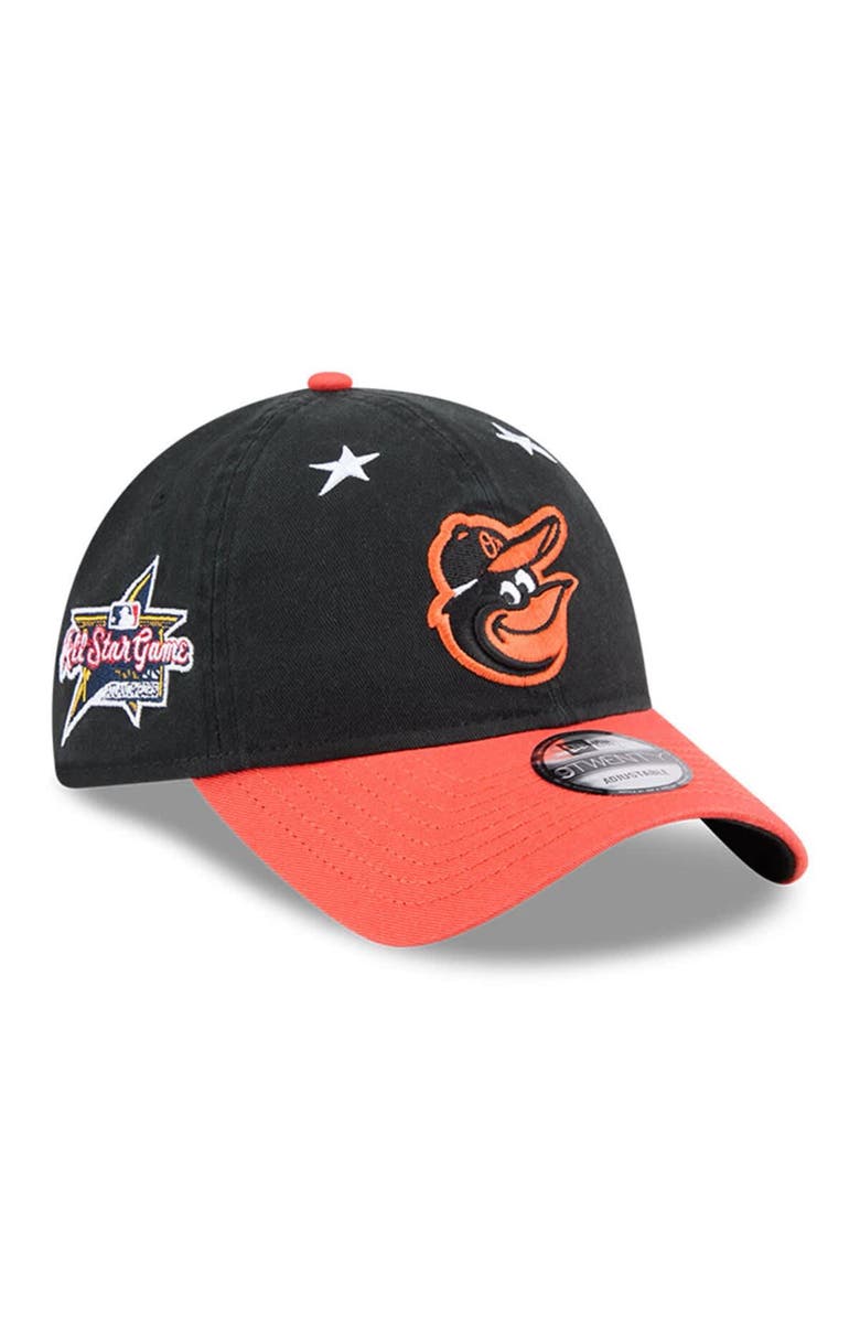 New Era Men's New Era Black/Orange Baltimore Orioles 2025 MLB All-Star Game 9TWENTY Adjustable Hat, Main, color, Black