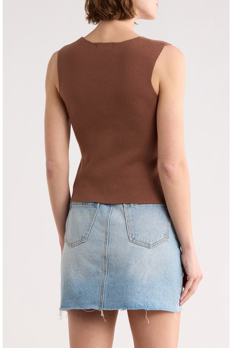 Button-Up Vest, Alternate, color, BROWN