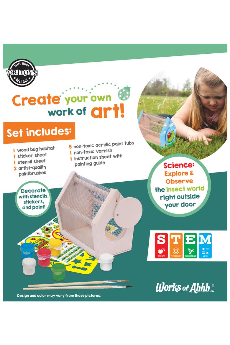 Bug Habitat Wood Craft & Paint Kit, Alternate, color, Multicolor