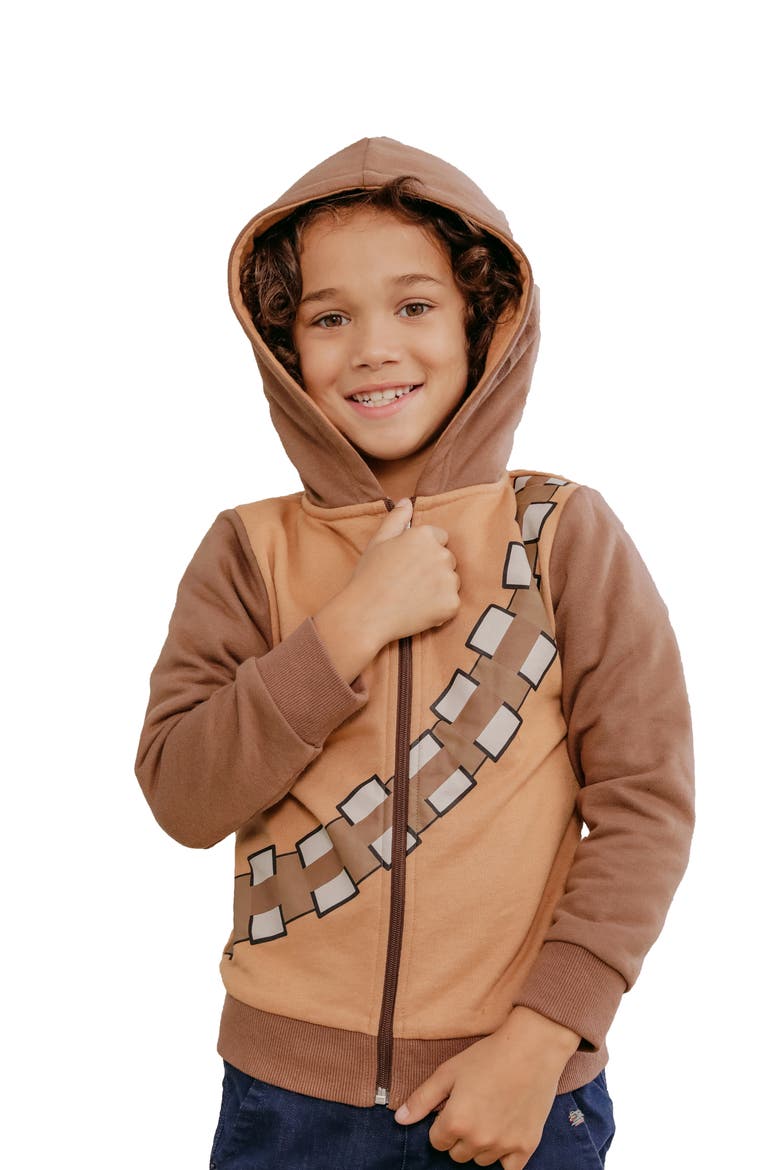 x Star Wars™ Chewbacca 2-in-1 Stuffed Animal Hoodie, Alternate, color, CARAMEL MIX