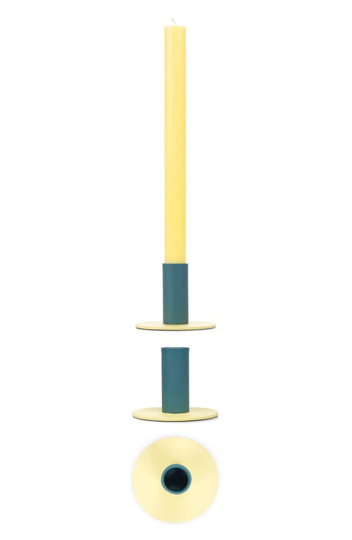 BRITISH COLOUR STANDARD Tall Two Tone Candle Holder in Yellow  product