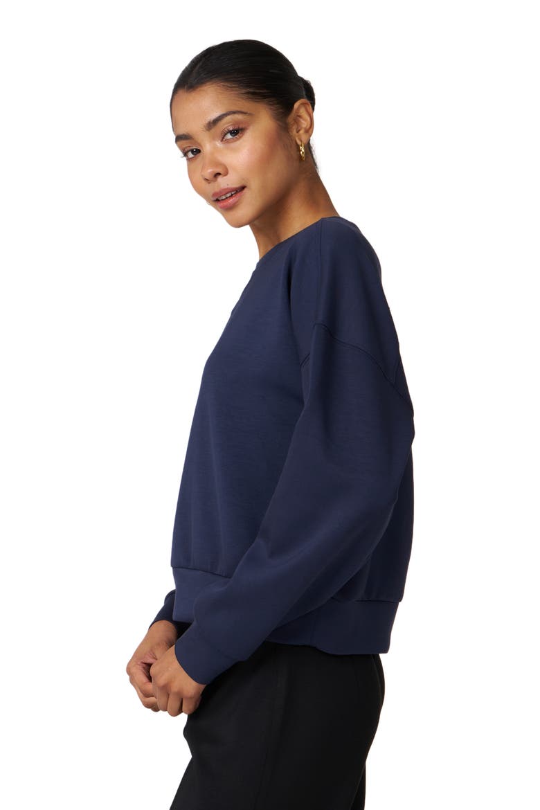 Essential Scuba Knit Crewneck Sweatshirt, Alternate, color, Cool Navy