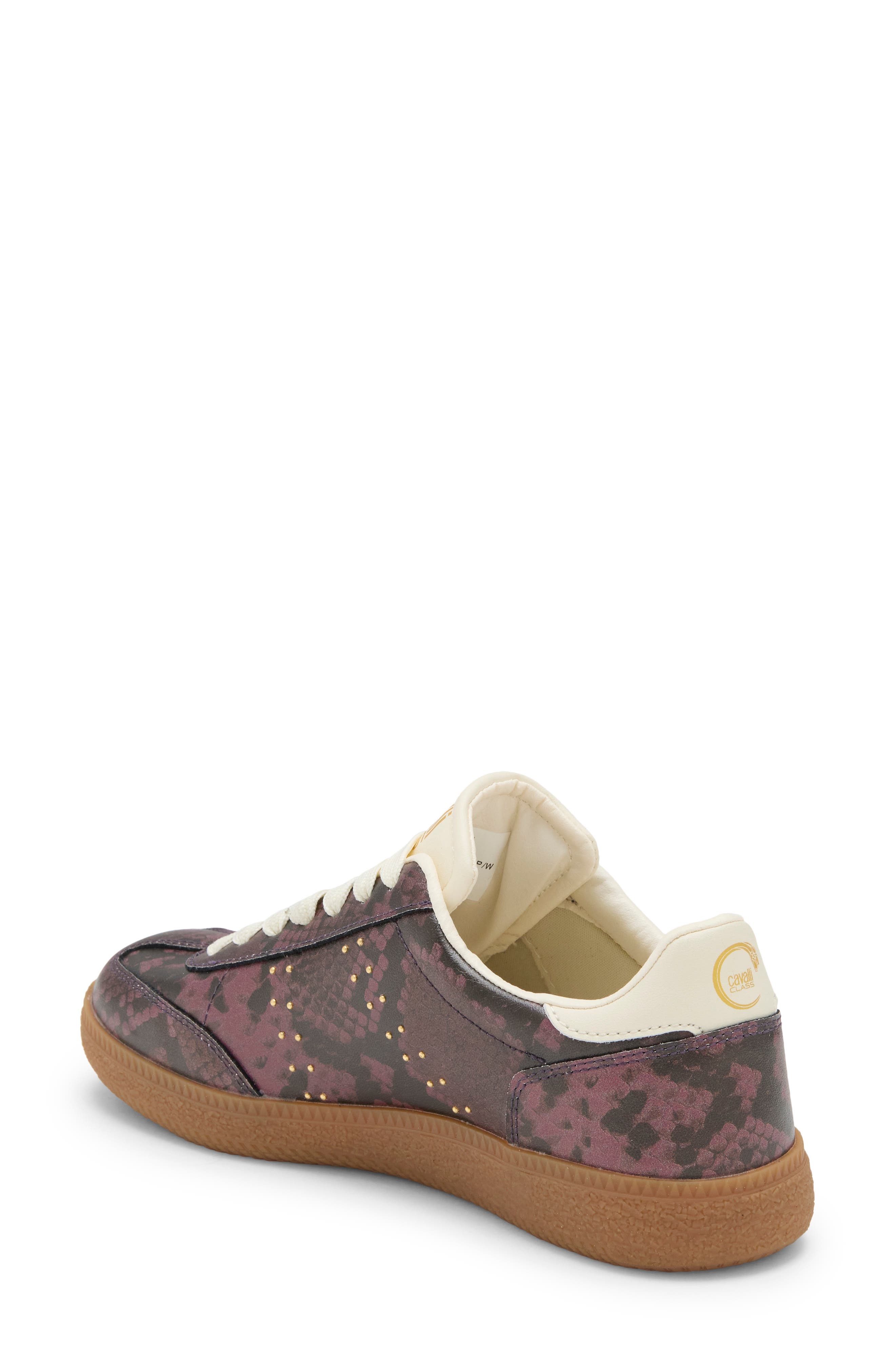 Logo Printed Croc Embossed Leather Sneaker, Main, color, BURGUNDY