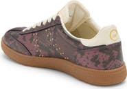 Roberto Cavalli Logo Printed Croc Embossed Leather Sneaker