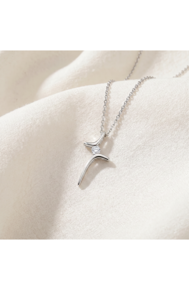 Bliss Diamond Diamond Cross Pendant Gold 18" Necklace 5/8" Tall Lab Grown, Alternate, color, Yellow Gold