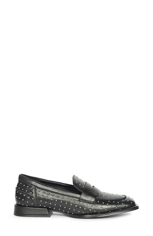 Saint G Carol Stud Penny Loafer In Black