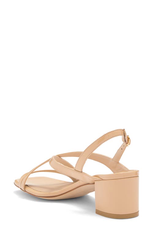 Stuart Weitzman Oasis 50 Block Heel Sandal In Golden Beige