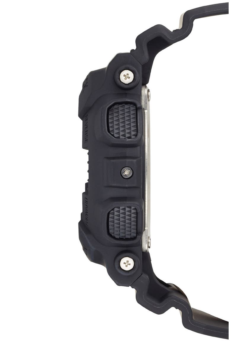 'Big Combi' Watch, 55mm x 51mm, Alternate, color, BLACK/ BLACK