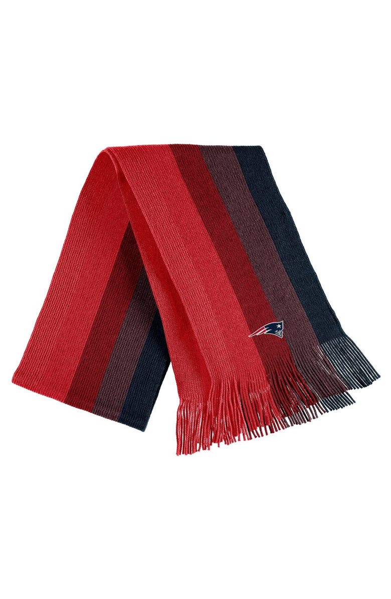 WEAR by Erin Andrews Women's WEAR by Erin Andrews Red New England Patriots Ombre Pom Knit Hat and Scarf Set, Alternate, color, Red