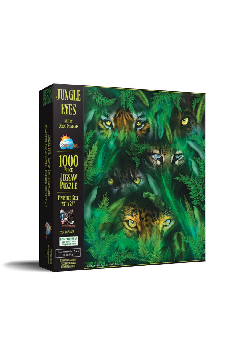 Jungle Eyes 1000 piece Jigsaw Puzzle for Adults, Main, color, Multicolor