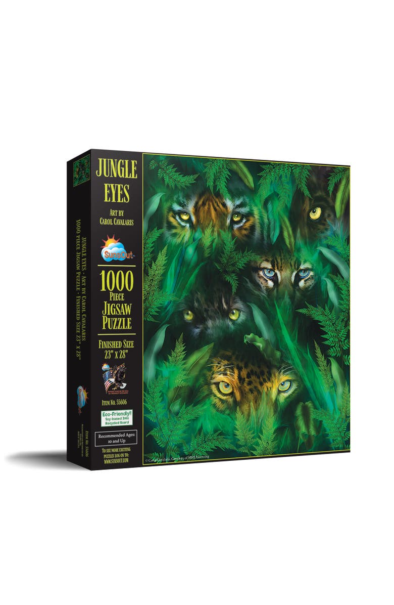 Sunsout Jungle Eyes 1000 piece Jigsaw Puzzle for Adults, Main, color, Multicolor