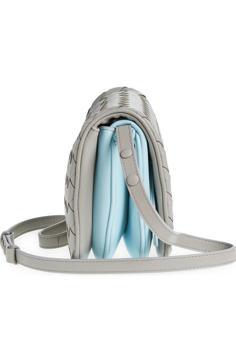 Bottega Veneta Intrecciato Leather Shoulder Bag, Alternate, color, 1597 Sterling