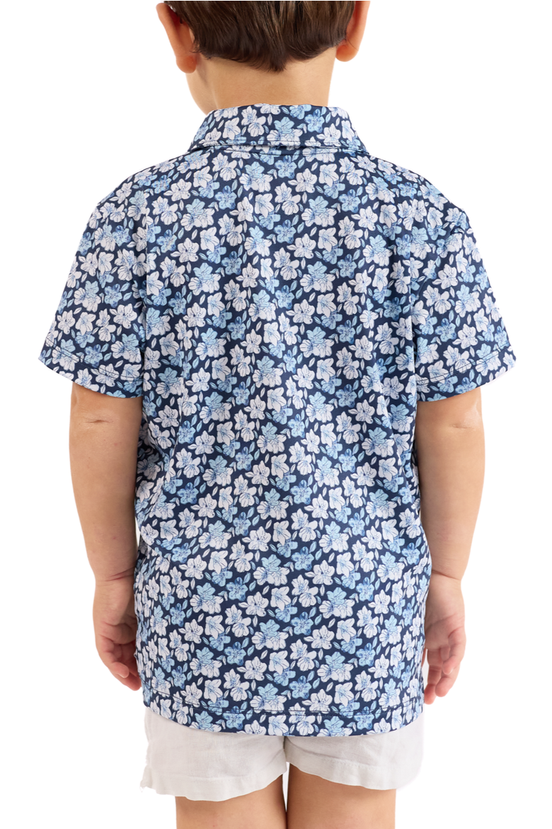 The Azaleas - Navy Boys Golf Polo, Alternate, color, Navy