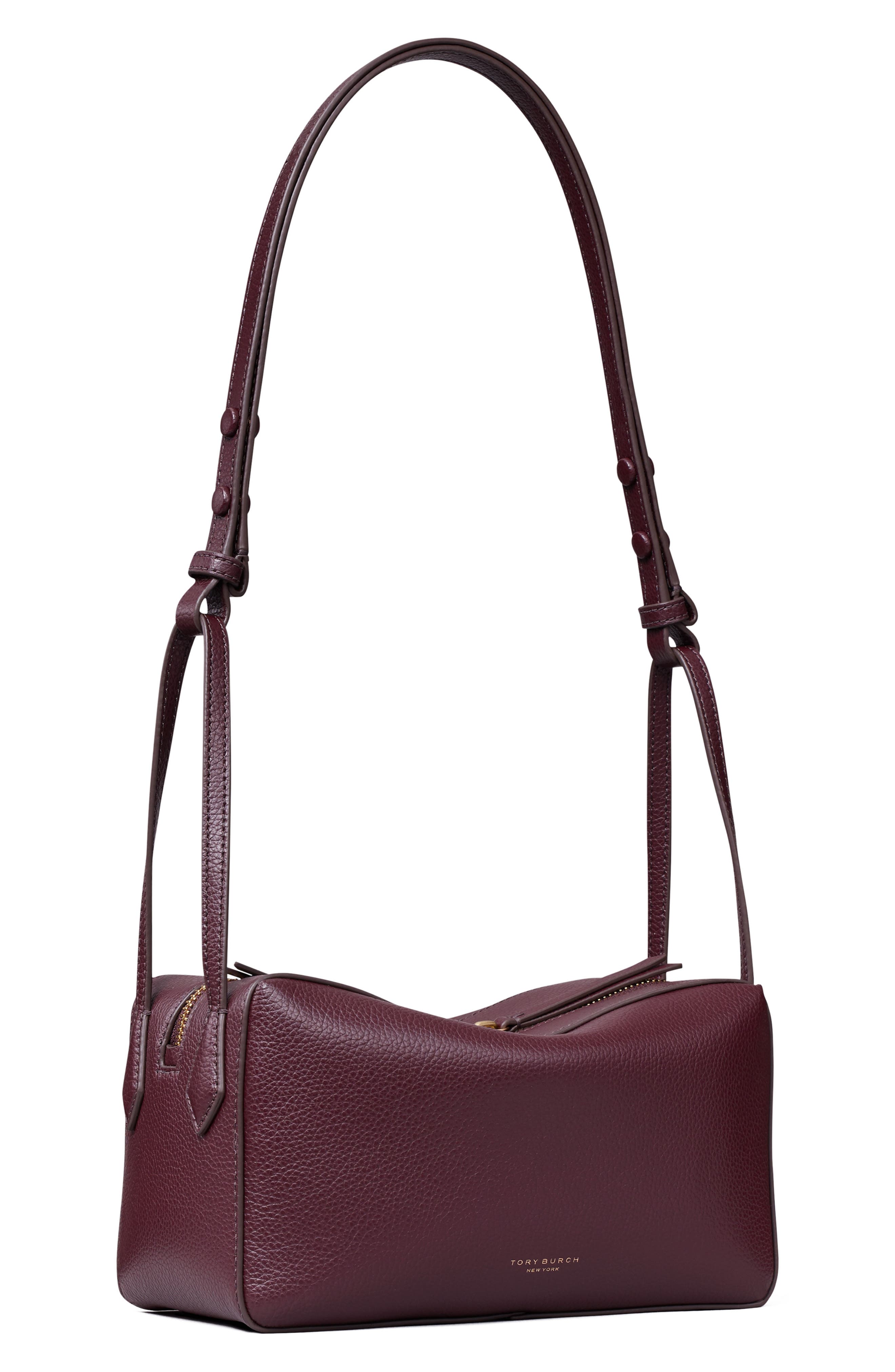 Perry Leather Crossbody Bag, Alternate, color, DARK CARMINE