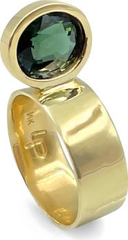 Leslie Paige Perched Setting Green Tourmaline Ring