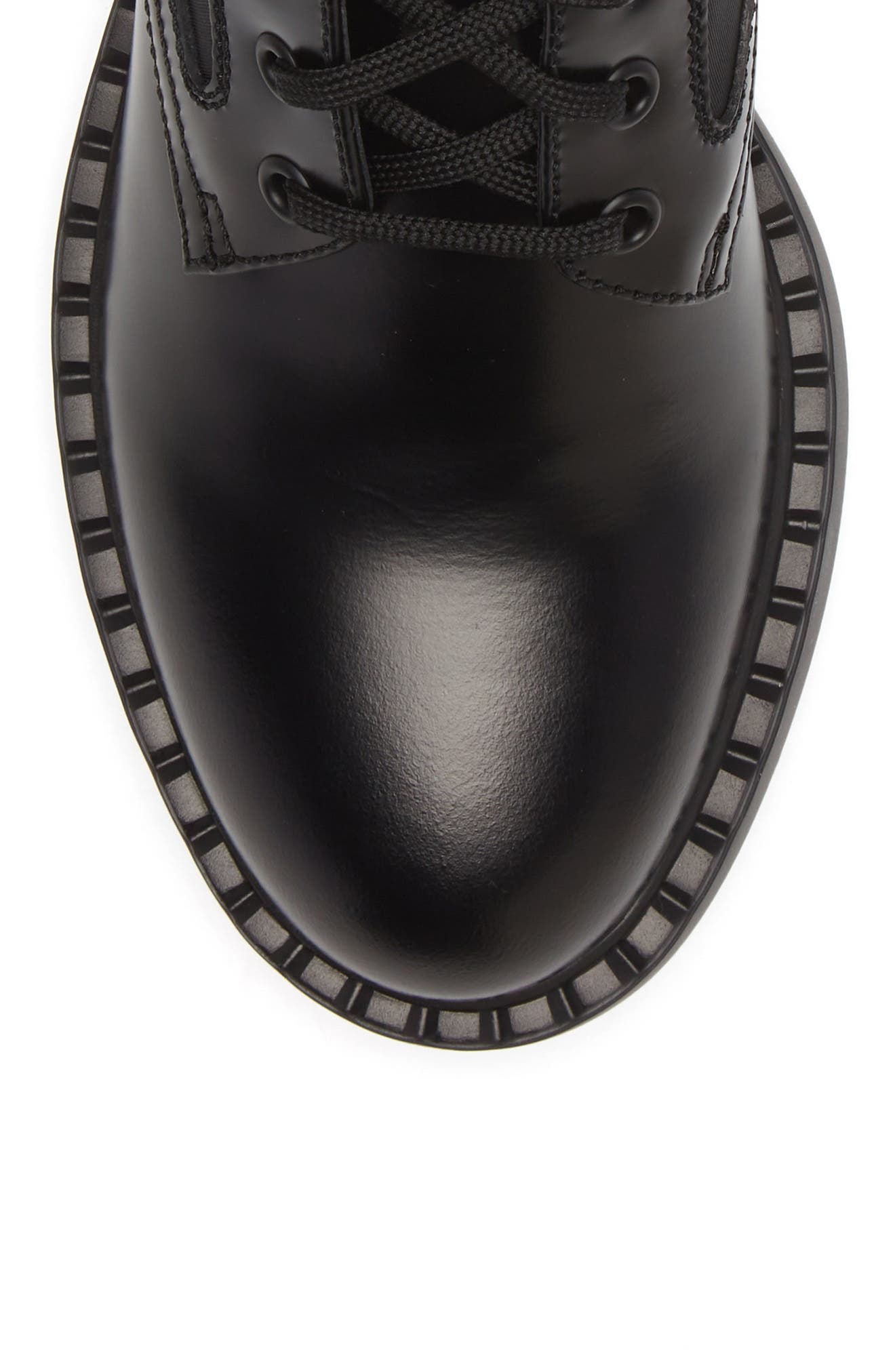 Prada Lug Sole Combat Boot, Alternate, color, 