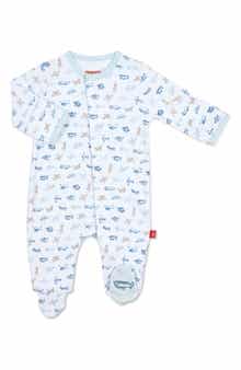 Magnetic Me Airplanes Organic Cotton Magnetic Footie